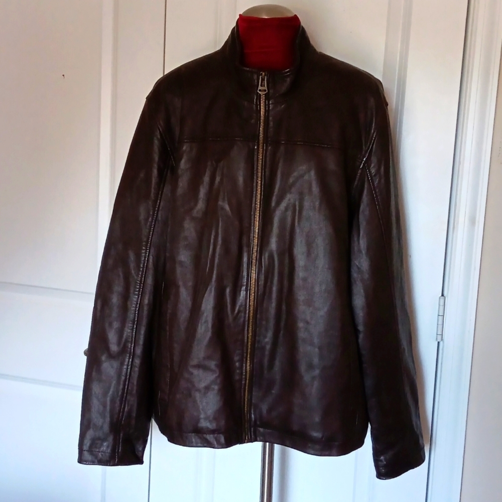 Cole Haan Men's Lambskin Leather Jacket, Sz. XL.
